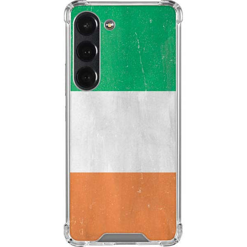 Ireland Flag Distressed Galaxy S23 Clear Case